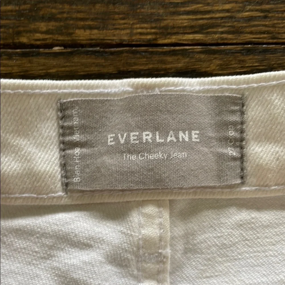 Everlane “the cheeky jean” cropped white denim - Picture 2 of 5